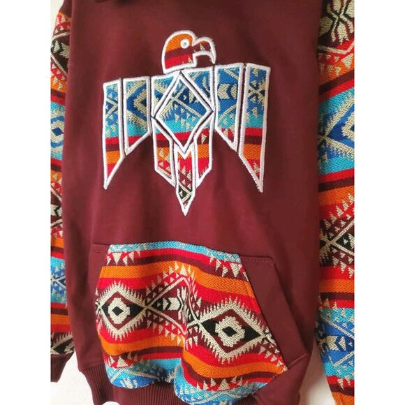 Kids Aztec Southwestern Tribal Eagle Colorful Sweatshirt Hoodie Size 6 = US Sz 7 - Picture 2 of 7